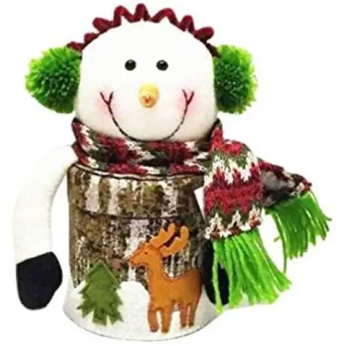 Amosfun Weihnachts-Süßigkeitenbehälter, Essens-Aufbewahrungsdose, Weihnachts-Süßigkeiten-Box für Wohnzimmer, Schlafzimmer