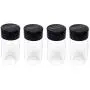 Mini Mason Spice Jar with Dispenser Lid 4oz (4, black)