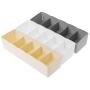 Milue 5 Grid Underwear Storage Box Cabinets Household Debris Classification Organizer (White)