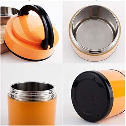 Thermos Food Jar Thermos Stainless Food Flask For Kids Leakproof Double-layer Insulation Food Containers (Color : Orange, Size : 1000ml)