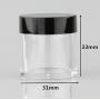 XICHEN (24 Pieces) 10G/10ML Clear Plastic Cosmetic Round Container Jars with BLACK Lids