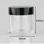 XICHEN (24 Pieces) 10G/10ML Clear Plastic Cosmetic Round Container Jars with BLACK Lids XICHEN (24 Pieces) 10G/10ML Clear Plastic Cosmetic Round Container Jars with BLACK Lids
