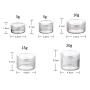 50PCS Clear Empty Refillable Plastic Cosmetic Jars Makeup Cream Lotion Eyeshadow Traveling Packing Bottles Lip Balm Storage Holder Container DIY Beauty Tools(10g/0.34oz)