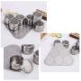 ANPI 6 Pcs Magnetic Spice Jars, Stainless Steel Seasoning Spice Storage Containers