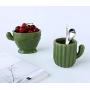 FUYU Ceramics Cactus Storage Jars Sugar Box Jewelry Receiving Box , Home Decoration