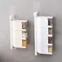 MUTANG Wandspülbare Gewürzbehälter, Drehbare Gewürzbox, Kreative Küchenaufbewahrung, Kunststoff Gewürzbehälter, Transparente Würze Box, Condiment Box (Farbe: 3-Schichten)