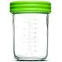Glasbehälter für Babyflüssigkeit - Dicht, Luftdicht, für Gefrieren & Selbstgemachte Babyflüssigkeit - Wiederverwendbar, BPA-frei, Mikrowellengeeignet & Gefriersicher (8x8oz, Grün)