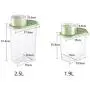 Storage Tank PP 1.9L/2.5L Plastic Food Storage Sealed Storage Box (Size : 1.9L)