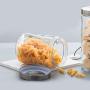 Sealed Storage Jar 4PCS Food Grains Transparent Glass Bottle Tea Coffee Seal Storage Cans 4 Pieces/set DELICATEWNN