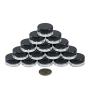 50 Empty, Black, 5 Gram Plastic Pot Jars, Cosmetic Containers, with Lids. (5 Gram - 50pk, Black)