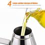 Jzenzero Olive Oil Vinegar Dispenser Jar Stainless Steel Seasoning Pot Container Kitchen Storage Bottles