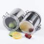 Food Storage Jars Stainless Steel Airtight Sealed Canister Coffee Flour Sugar Tea Container,7.5Cm