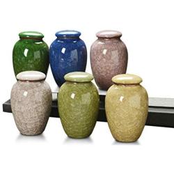 Small Concise Ceramic Ice Crack Tea Box Mini Storage Containers Tea Jar Sealed Tea Candy Tea Accessories,Yellow