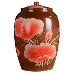 Home Décor Ceramic Tea Jar Sealed with Lid High Capacity Storage Tank Kitchen Decoration Accessories Ceramic Jar Decorative Accessories (Color : Multi-Colored, Size : 35.317.651.2cm)