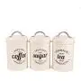 Hot Sale X021B Lvory White Set of 3 Metal Food Storage Tin Canister/Jar with Lid Hot Sale X021B Lvory White Set of 3 Metal Food Storage Tin Canister/Jar with Lid