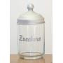 Italo Ottinetti Glass Jar Anodised Matt Aluminium Lid 1 Litre Zaucchero, Metallic, one Size