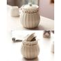 Lucky lu Ceramic seal snack jar Food Storage Jar White Ceramic Food Storage Canister for Serving Tea, Coffee, Spice and More Cereal, Cookies