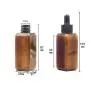 6 STÜCKE 50ML 1,7OZ Braune Leere Farbfläschchen mit Pipette und Schwarzdeckel – Essentiellen Ölen Behälter, Wiederbefüllbar, Tragbar, Kleine Probenbehälter für Reisen und Alltag