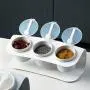 UPKOCH Kitchen Seasoning Storage Box Set Multi Function Clamshell Seasoning Rack Spice Salt Sugar Pot Condiment Container Jar Tray With Lid And Spoon (White) UPKOCH Kitchen Seasoning Storage Box Set Multi Function Clamshell Seasoning Rack Spice Salt Sugar Pot Condiment Container Jar Tray With Lid And Spoon (White)