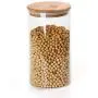Coolbros Glass Storage Jar, Kitchen Food Containers, Food Storage Container Canister Jar with Bamboo Lid Silicone Sealing,20.5CM10CM,1600ML(54 OZ)