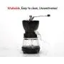 SHOW Manual Coffee Grinder,Portable Coffee Mill with Adjustable Ceramic Burrs,Silicone Non-Slip Mat,Silicone Dust-Proof Cover,Glass Storage Jars Optional,Combination1