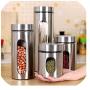 Food Storage Boxes Container Sets Home Kitchen Tea Snacks Dried Fruit Grains Cereal Tank Sealed Storage Jars Stainless Steel,600Ml