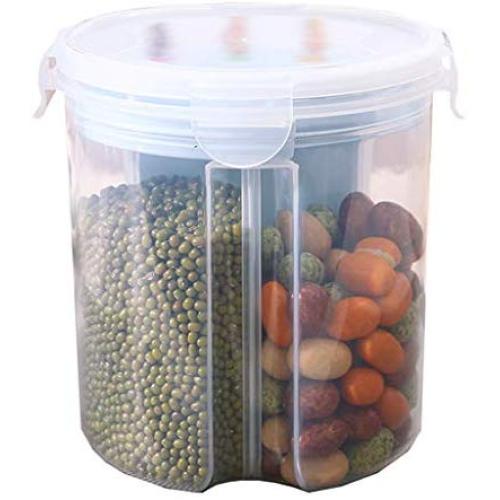 Transparent Plastic Flour Rice Grain Storage Container Kitchen Refrigerator Food Milk Powder Seal Classification Storage Box Food Dispensers