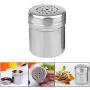 Stainless Steel Spice Shaker Jar Sugar Salt Pepper Herbs Toothpick Storage Bottle Bbq Spice Storage Bottle Kitchen Tool,A