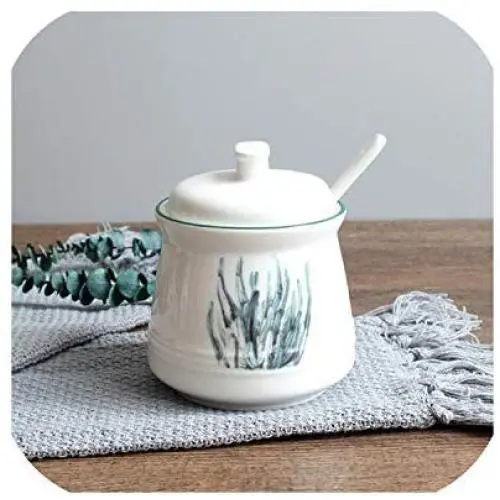 2 Piece Set Combination Nordic Ceramic Seasoning Jar Kitchen Supplies Storage Tank Household Oil Salt Cans Sugar Cans for Gift,D 2 Piece Set Combination Nordic Ceramic Seasoning Jar Kitchen Supplies Storage Tank Household Oil Salt Cans Sugar Cans for Gift,D