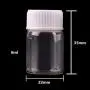 | Storage Bottles & Jars | 5ml 6ml 7ml 10ml 14ml Mini Clear Glass Bottles with White Plastic Screw Cap Empty Spice Bottles Jars DIY Crafts Vials | by HUDITOOLS | 1 PCs