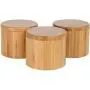 Lilys Home Round Bamboo Jar, Salt and Spices Storage Containers, Small 6oz Salt Box With Magnetic Lock. Set of 3 Wood Boxes Lilys Home Round Bamboo Jar, Salt and Spices Storage Containers, Small 6oz Salt Box With Magnetic Lock. Set of 3 Wood Boxes