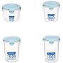 Food Savers 4 packs Food Storage Containers Food Preservation Box storage jar Transparent sealed can plastic Storage box storage jar (Color : C)