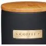 masterclass Master Class Stoneware and Brass Effect Coffee Canister with Airtight Bamboo Lid, 1 L (1.75 pt) ? Black, 11.1 x 11.1 x 14.5 cm masterclass Master Class Stoneware and Brass Effect Coffee Canister with Airtight Bamboo Lid, 1 L (1.75 pt) ? Black, 11.1 x 11.1 x 14.5 cm