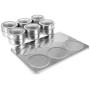 JUSTDOLIFE Seasoning Pots Fashion Kitchen Storage Stainless Steel Magnitic Spice Rack Pots Cruet Condiments for Home