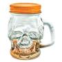 mason jar - Shot Glasses/storage container sugar skull Set of 12 Mason Jar with Lid and Handle - Novelty Shot Glass 3 oz