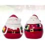 Amosfun 2pcs Christmas Santa Claus Spice Jar Seasoning Pots Salt Sugar Pepper Box Kitchen Condiment Storage Container Christmas Holiday Party Supplies Favors