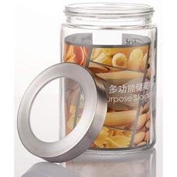 YL LY Sealed Cans Glass Bottle Kitchen Cereal Storage Box Moisture Storage Jar Food Transparent Cans Single 0.9Lx1