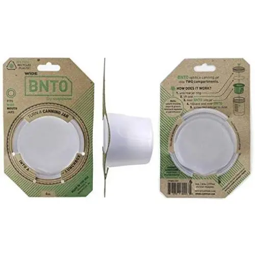 Adaptateur de Boîte de Repas en Verre Transparent Wide Mouth Cuppow, Adaptateur pour Bocal de Conserve.
