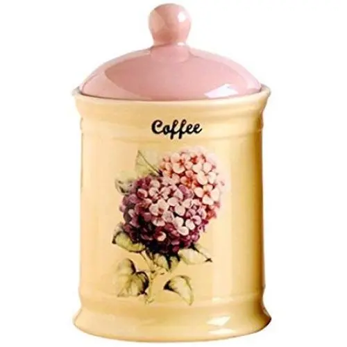 Cookie Jar Ceramic with Lids Airtight, Pottery Food Storage Containers Bpa Free Large for Kitchen Pantry Canisters Bulk Candy Store, 700mL (Color : Coffee)