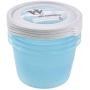Keeper &quotMia Polar Round Freeze Food Box, Blue, 0.8 Litre, 4-Piece