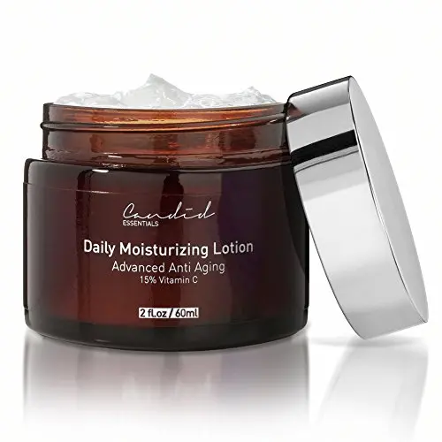 Hydratant Quotidien, Crème Organique et Naturelle pour le Visage, le Cou et la Décolleté & les Mains. Crème Anti-Âge avec 15% de Vitamine C pour Stimuler le Collagène, Lutter Contre les Rides et Hydrater la Peau Efficacement, par Candid Essentials