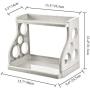 FEOOWV 2-Tier Standing Spice Rack Kitchen Bathroom Countertop Storage Organizer, Spice Bottle Jars Holder Shelf (StyleA-Grey)