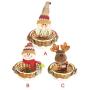 YOYO.RI Christmas Candy Storage Basket Party Gift Holder Xmas Storage Basket Fruits Container Box Jar Santa Claus Candy Gift for Home Party Decoration Merry Christmas