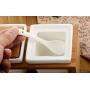 LQQGXLCondiment bottle, jar condiment storage box Spice jar white with lid ceramic sugar jar condiment jar seasoning box set with lid spoon and tray