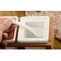 LQQGXLCondiment bottle, jar condiment storage box Spice jar white with lid ceramic sugar jar condiment jar seasoning box set with lid spoon and tray