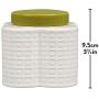 Orla Kiely OK602 Shaped Storage Jar-Pressed Flower Seagrass