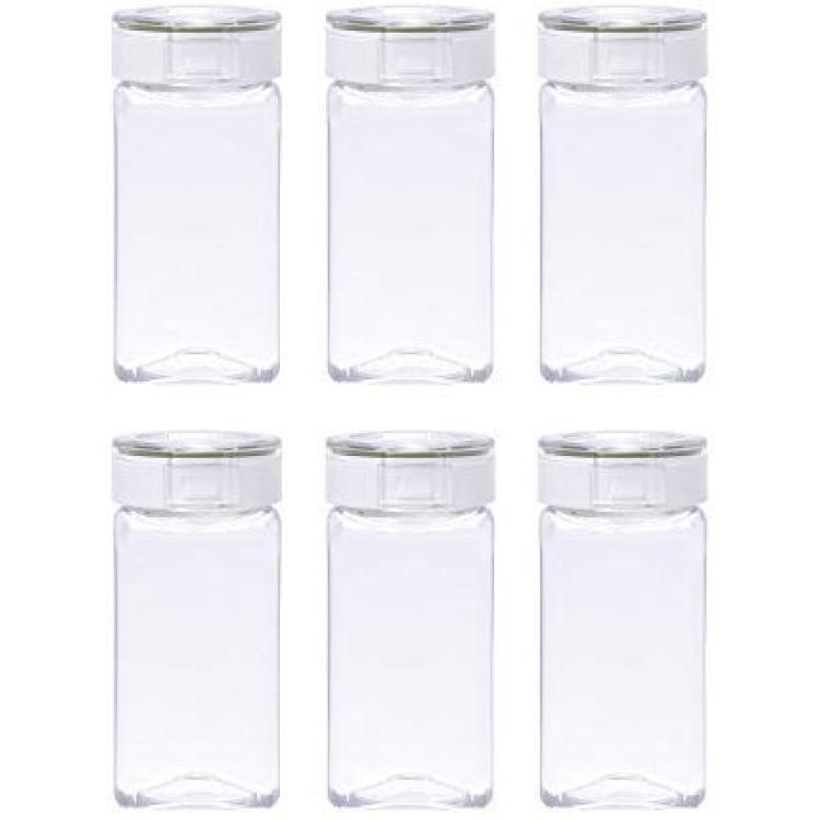 OXO Good Grips FlipLock Glass Canister, 0.5-Quart, White 