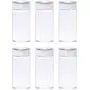 Takeya Freshlok Airtight Dry Food Storage Container Set, 6 Piece, Clear - 0.5 Quart/500ml/2.1 Cups