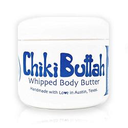 Whipped Body Butter by Chiki Buttah – Organic All Natural Moisturizing and Nourishing Cream – Lavender Mint Scent, 4 oz Jar