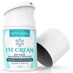 Nuva Skin Intensive Eye Cream with Rosehip & Hibiscus – Anti-Aging Under Eye Cream - Reduce the Appearance of Fine Lines, Wrinkles, Dark Circles, Puffiness and Bags, 1.7 Fl Oz